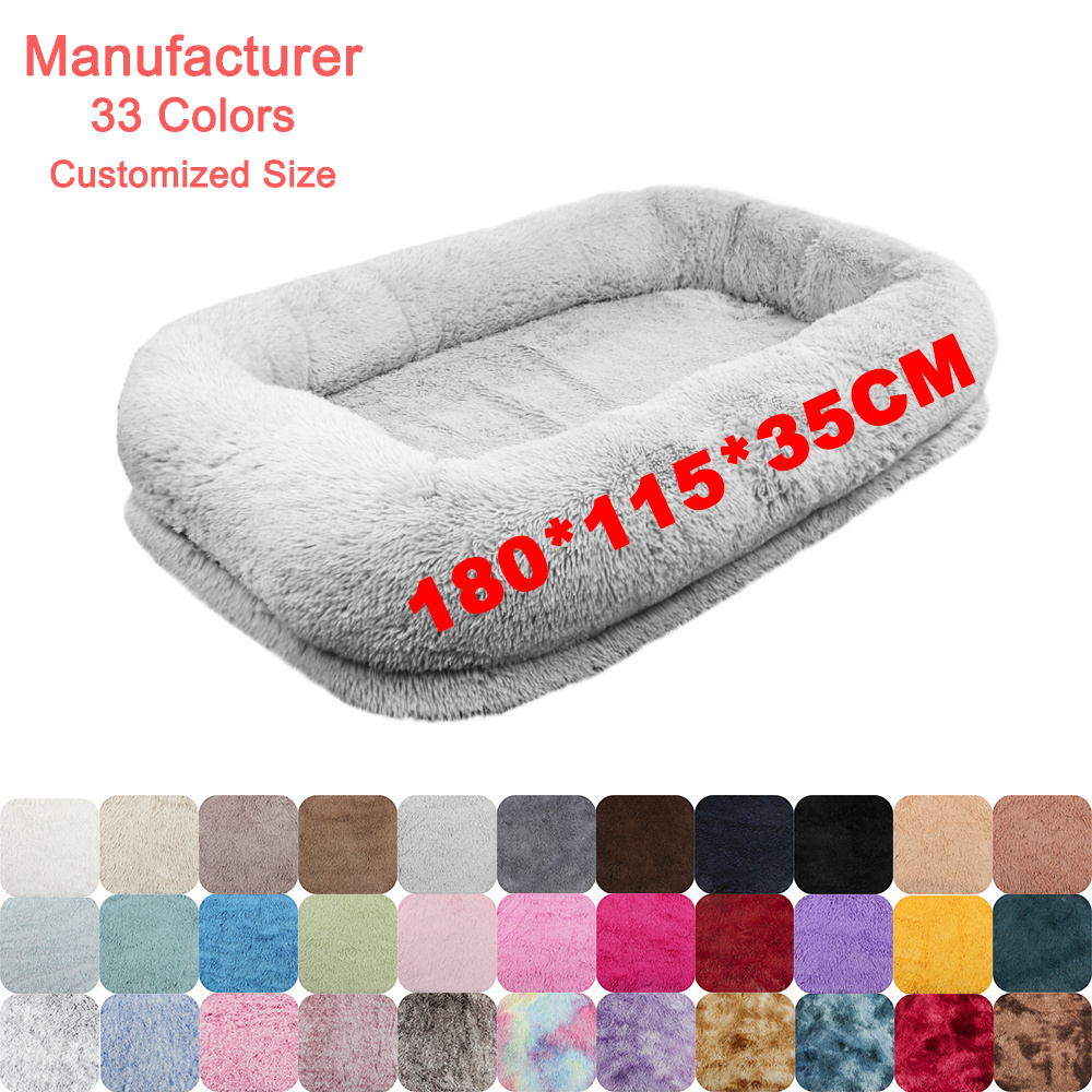 Jhome Pet Removable Cover Large Human Sized Dog Bed Waterproof 3D Orthopedic Memory Foam Giant Large Dog Bed for Person Adult