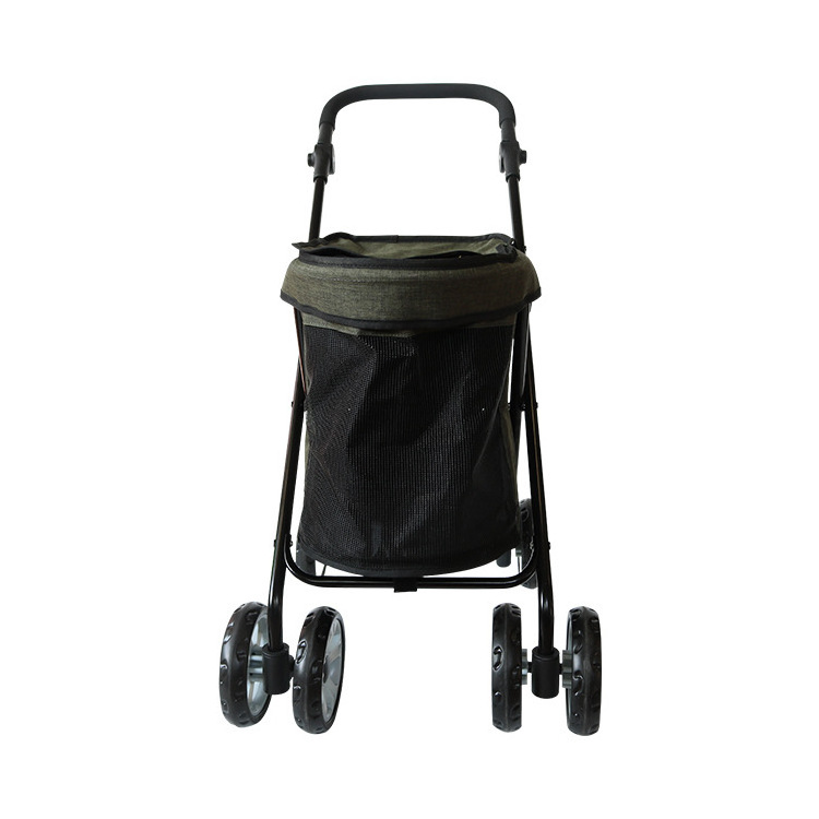 New Design 4 Wheel Pet Trolleys Cat / Dog Easy Walk Folding Travel Carrier Carriage Pet Stroller