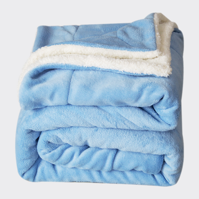 Wholesale Custom Throw Flannel Fleece Plush Thick Mink Warm Sherpa Coral Fleece Pet Blanket Portable For Winter