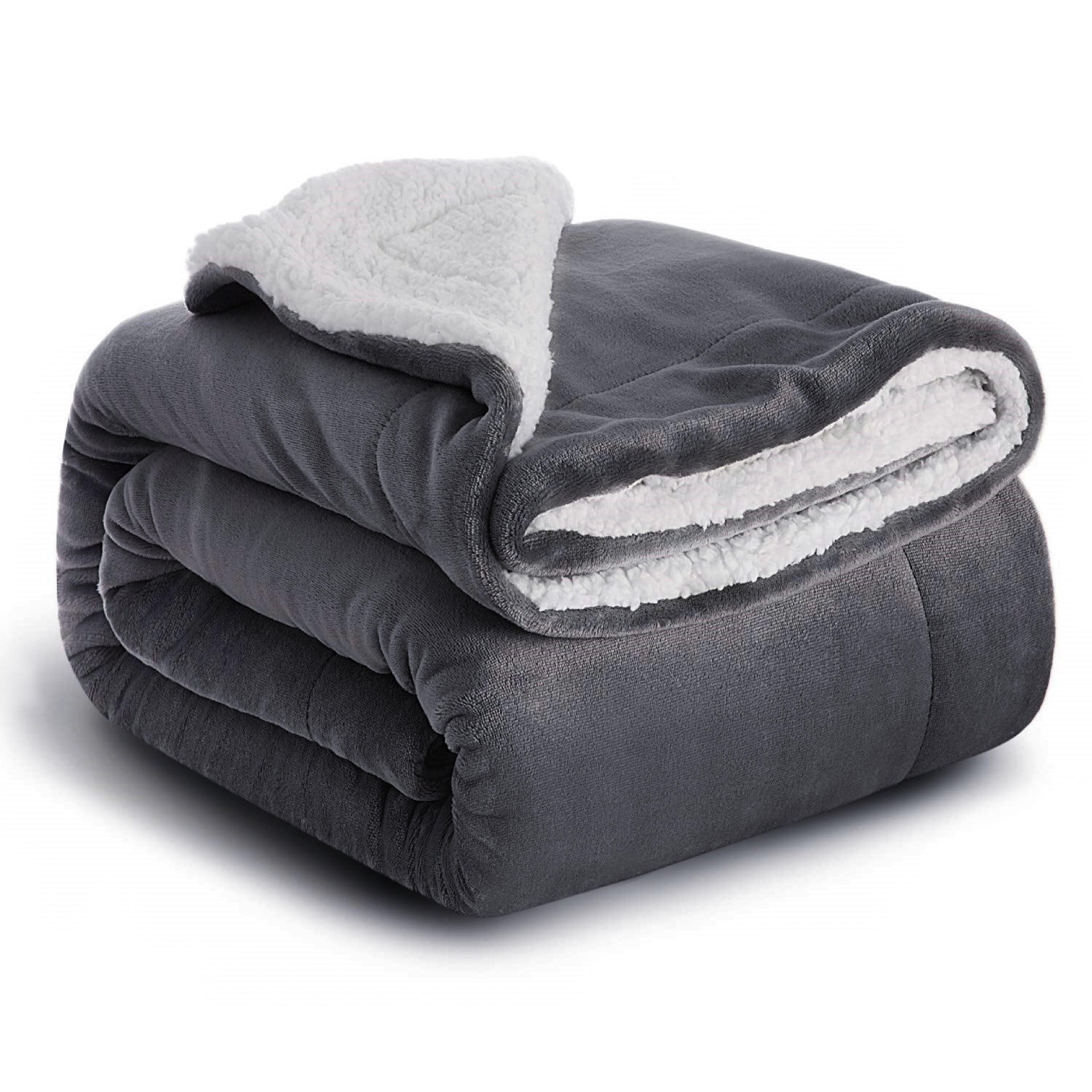 Sherpa Blanket Warm Blankets for Winter Super Soft Fuzzy Flannel Fleece Wool Like Reversible Velvet Plush Couch Blanket