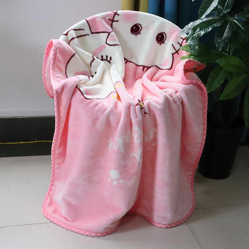 Wholesale high quality super soft cloudy raschel stock mink plush baby blanket and throw for winter