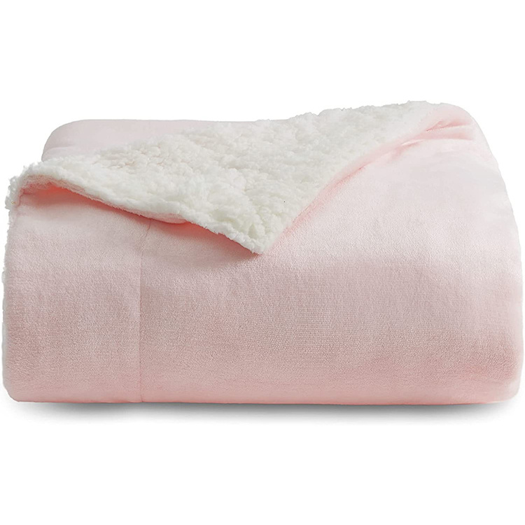 Sherpa Blanket Warm Blankets for Winter Super Soft Fuzzy Flannel Fleece Wool Like Reversible Velvet Plush Couch Blanket