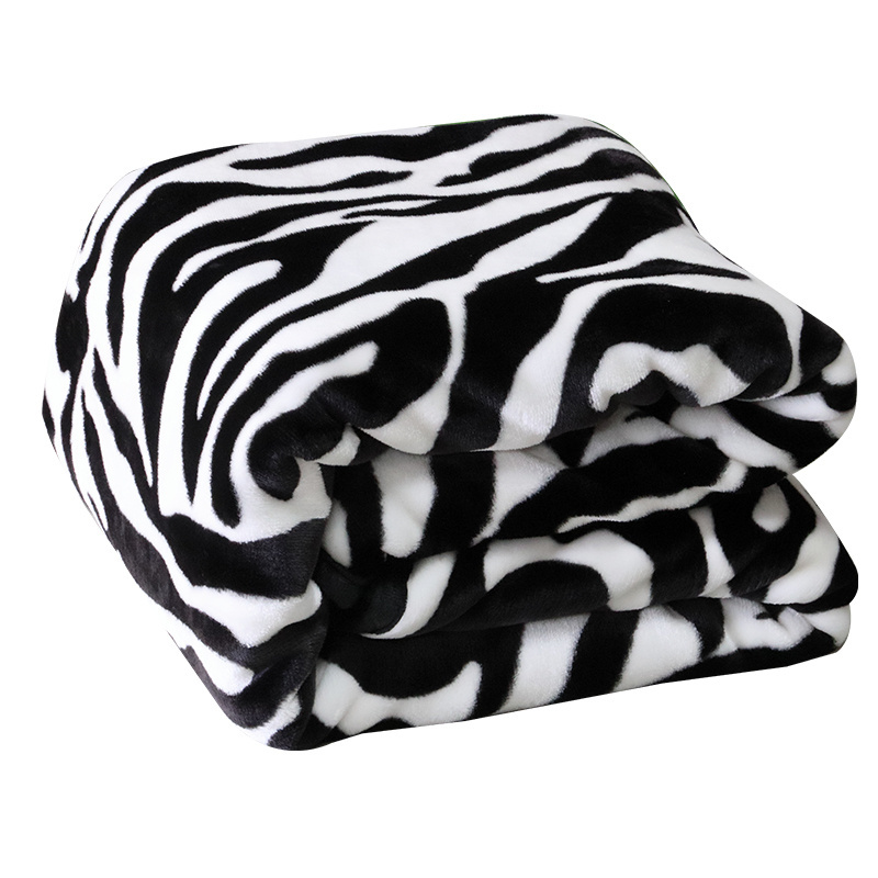 Wholesale mink soft stock printing 100% polyester fleece blanket and throw raschel cloudy blankets for winter king size