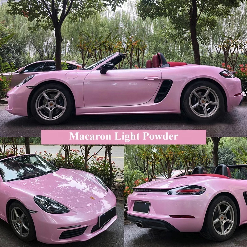 Reedee Wholesale Pink Car Color Change Film Vinyl Wrap Macaron Light Powder Car Vinyl Pink Wrapping Film Roll For Car