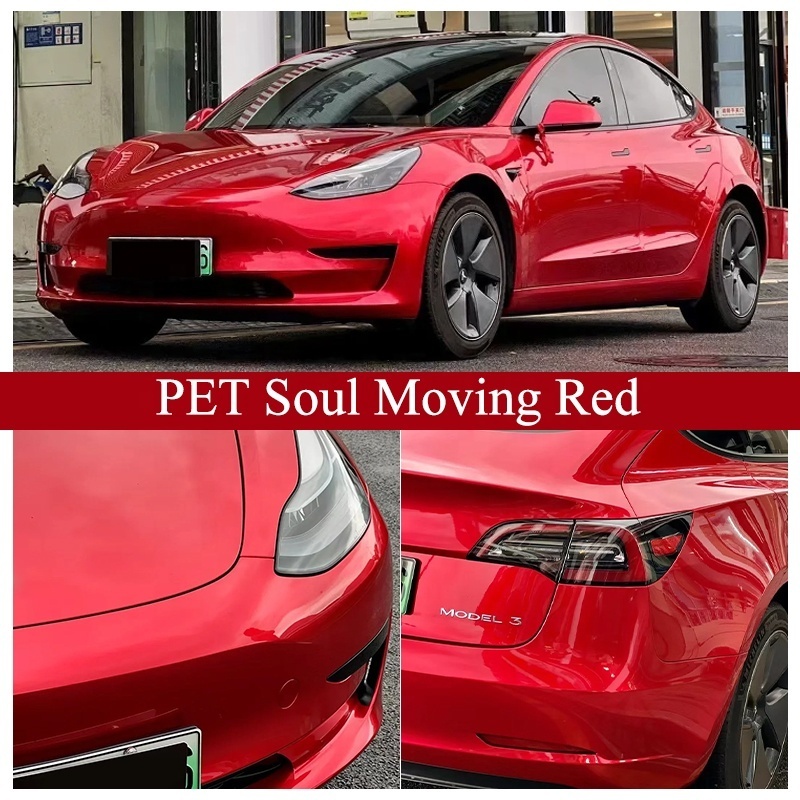 1.52*18 Meter Gloss Alcantara Car Vinyl Wrap Soul Moving Red Car Wrapping Paper Film Vinyl Car Wrap Film Roll