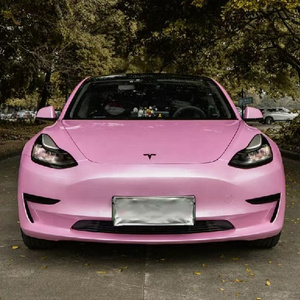 Reedee Wholesale Pink Car Color Change Film Vinyl Wrap Macaron Light Powder Car Vinyl Pink Wrapping Film Roll For Car