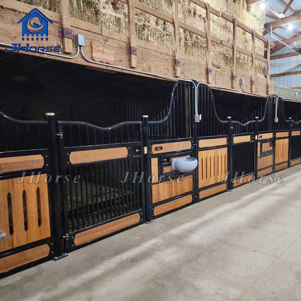 Aus Standard Horse Wood Stall Gate Head  Bamboo Steel Horse Stable Door Planks Components Horse Arena Panels