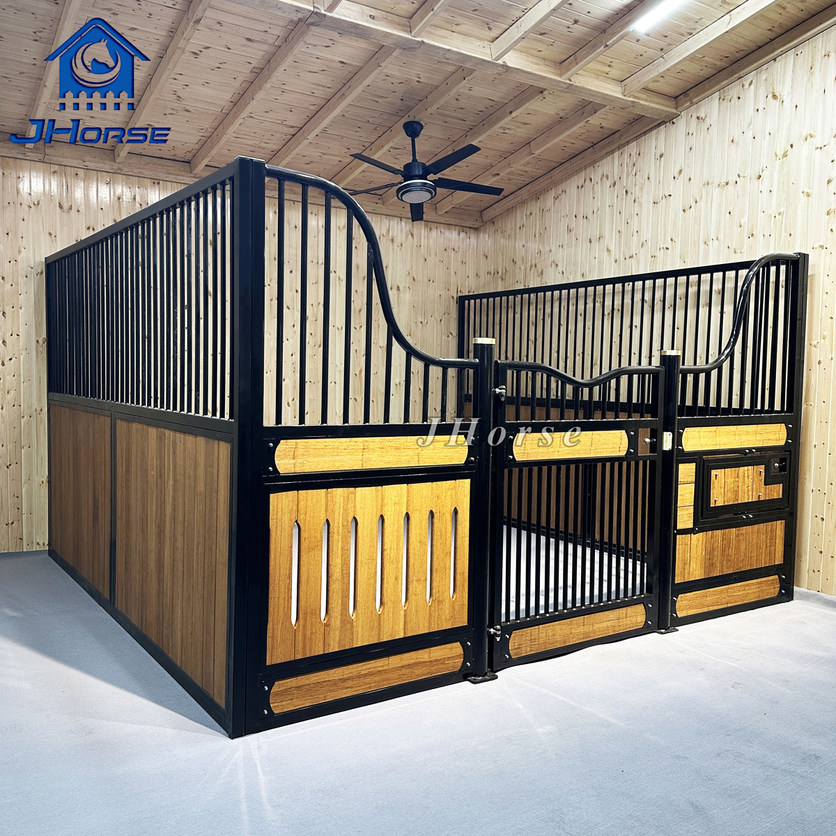 Aus Standard Horse Wood Stall Gate Head  Bamboo Steel Horse Stable Door Planks Components Horse Arena Panels