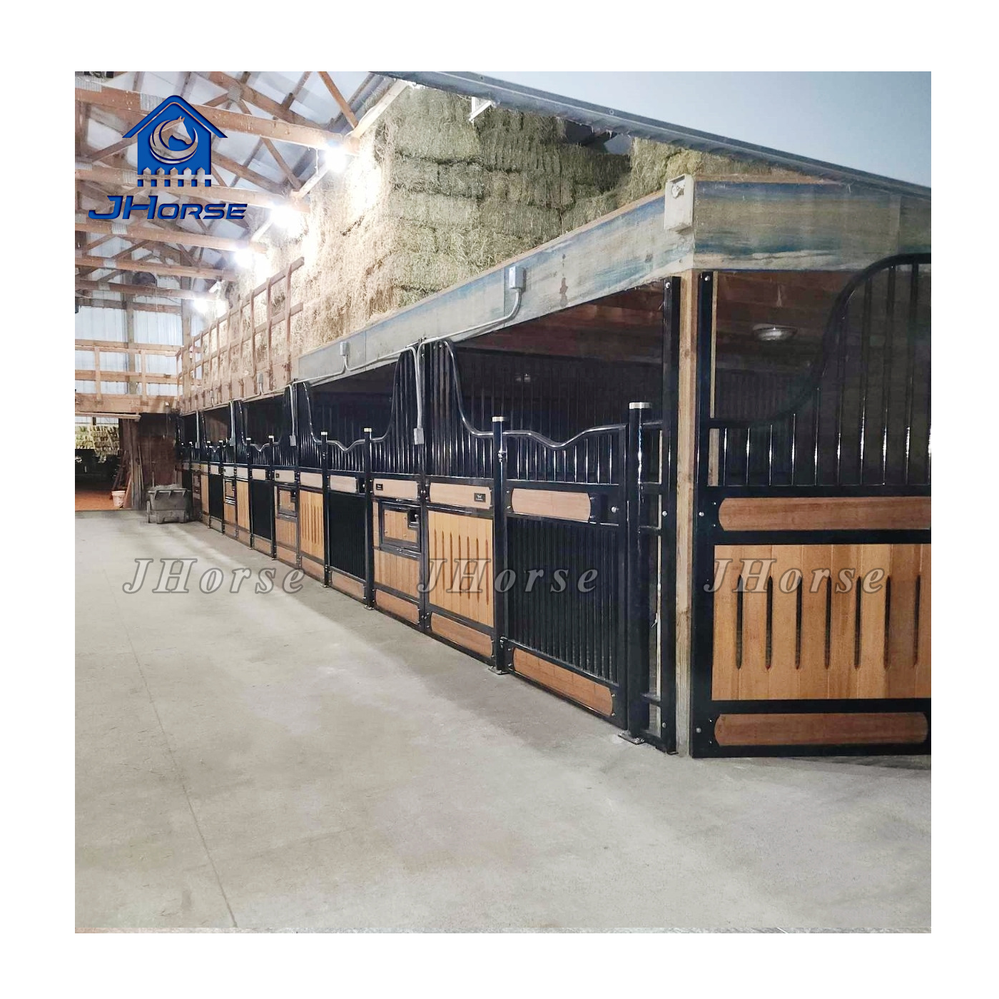 Aus Standard Horse Wood Stall Gate Head  Bamboo Steel Horse Stable Door Planks Components Horse Arena Panels