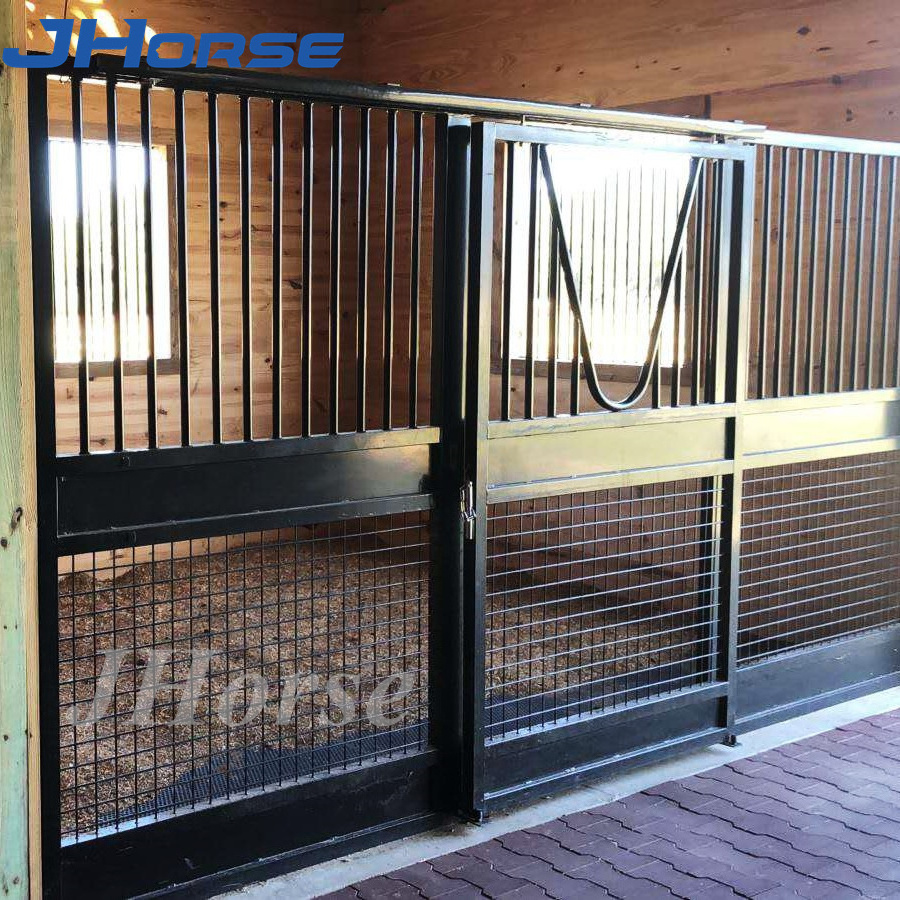 European Customized Portable Metal Strongest Mesh Horse Equipment Stable Stall Sliding Doors Box