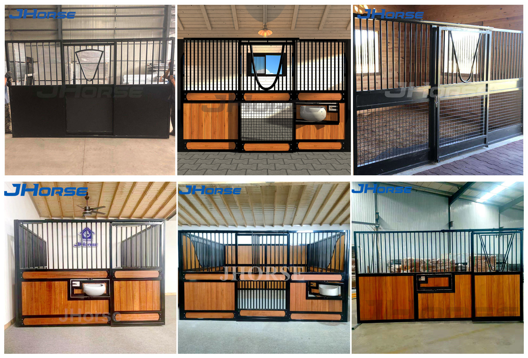 European Customized Portable Metal Strongest Mesh Horse Equipment Stable Stall Sliding Doors Box