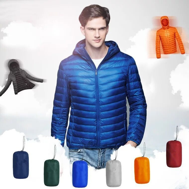 Plus Size New Black Designer Coats Custom Soft Waterproof Light Weight Cheap Price Duck Down Jacket Puffer Jacket With Hood