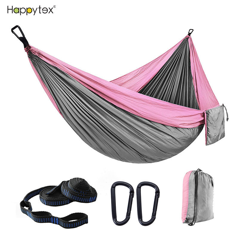 Hot Sale useful Double Lightweight Nylon Portable 2 Person Outdoor Breathable Camping Hammock Travel Hammock Quick Drying