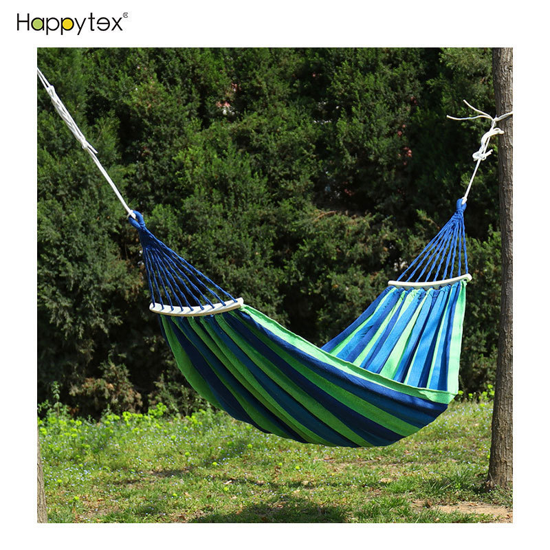 Cheap Portable Outdoor Hammock Rainbow Garden Sports Home Travel Camping Swing Canvas Stripe Hang Bed Aerial Hammock For Outdoor