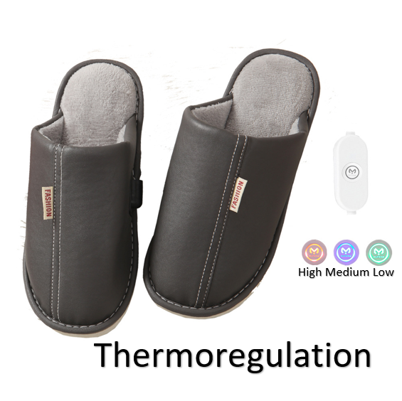 High Quality Custom Waterproof Electric Heating Slippers Foot USB Electric Heated Slippers Winter Shoes for Adult Men Women