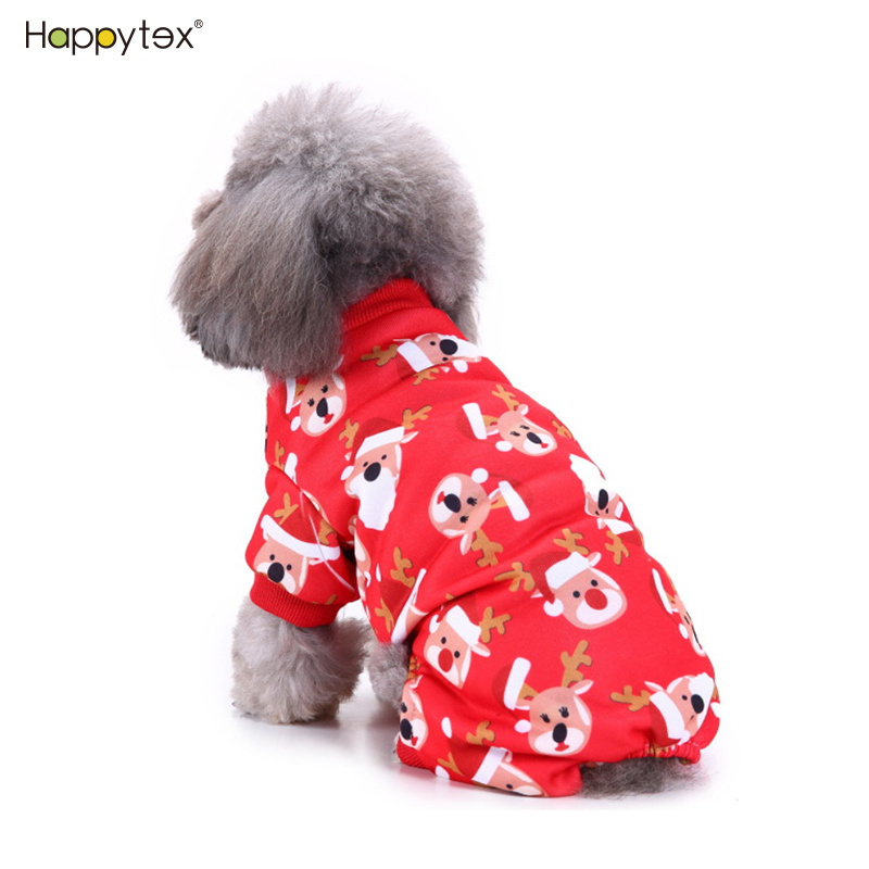 Christmas high quality wholesale custom warm dog clothes jacket soft hoodie design pet clothing luxury classic cute design