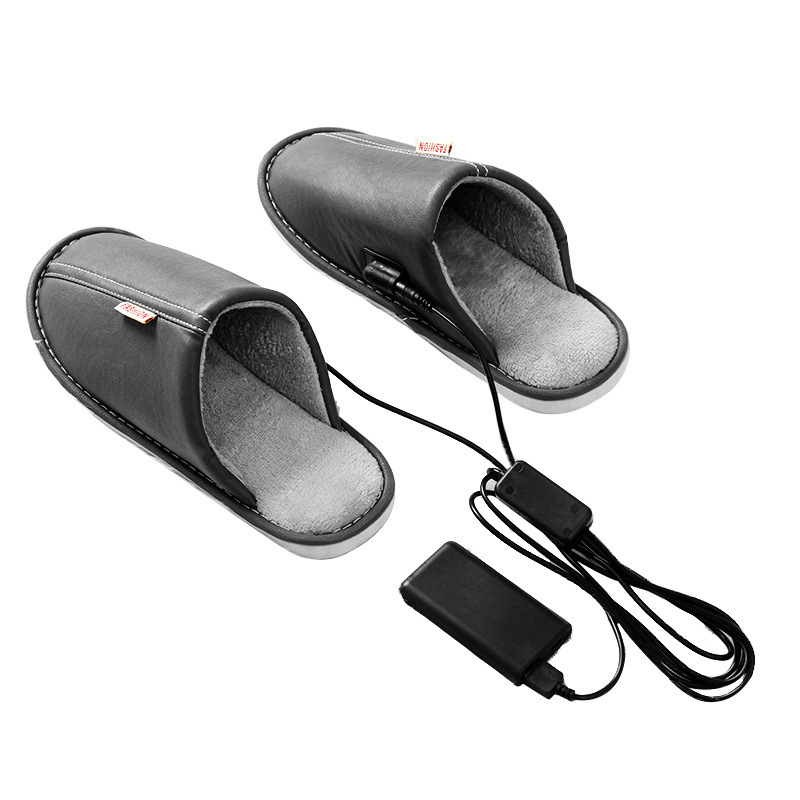 High Quality Custom Waterproof Electric Heating Slippers Foot USB Electric Heated Slippers Winter Shoes for Adult Men Women