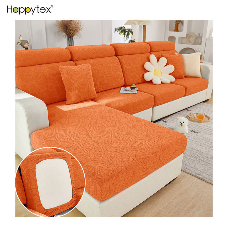 Anti-Slip Spandex L Shaped Chaise Lounge Sectional Sofa Covers Elastic Stretch Three-Seat Sofa Furniture Protector Cover