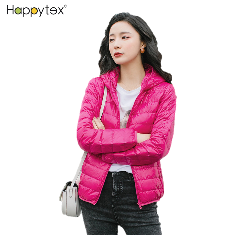 Factory New Large Ladies Warm Waterproof Ultralight Foldable Zipper Winter Jacket Woman Down Coats With Hood For Outdoor