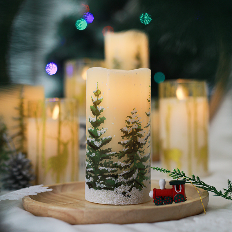 Top quality battery operated flameless hot sale Christmas candles LED light real wax with remote control light candle