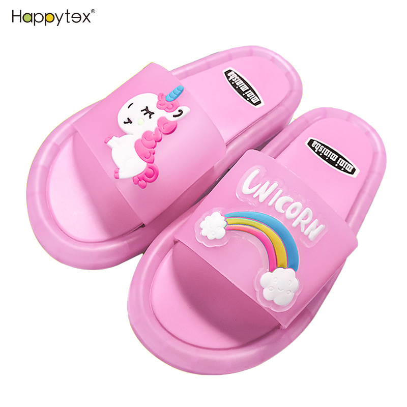 Latest Summer Kids Slides Cool Boys and Girls LED Lights Slippers Smile Face Open Toe Design PVC Children Sandals for Beach