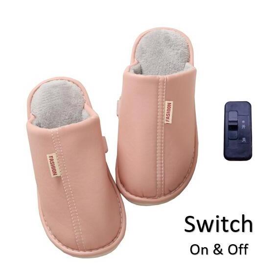 High Quality Custom Waterproof Electric Heating Slippers Foot USB Electric Heated Slippers Winter Shoes for Adult Men Women