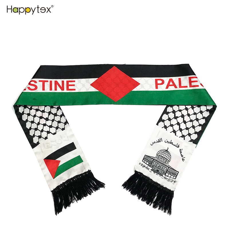 Hot Sale Fabric Bracelet Palestinian Scarf White And Black Arabian Original Arafat With Flag Keffiyeh Pakistan For Weddings