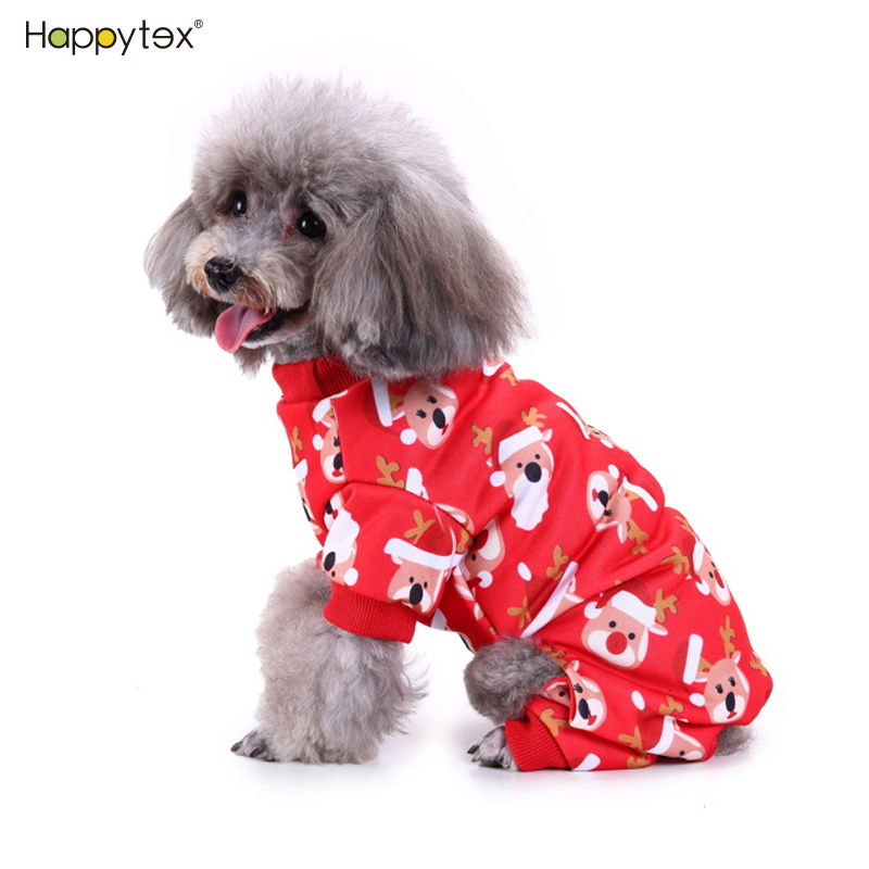 Christmas high quality wholesale custom warm dog clothes jacket soft hoodie design pet clothing luxury classic cute design