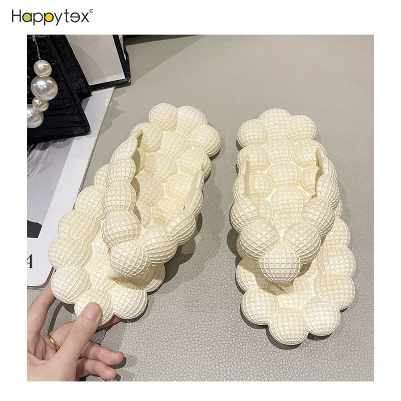 Massage Flat Massage Ball Bubble Thick Anti Slip Bottom Casual Slides Outdoor Female Slippers And Sandals Flip Flops For Lady