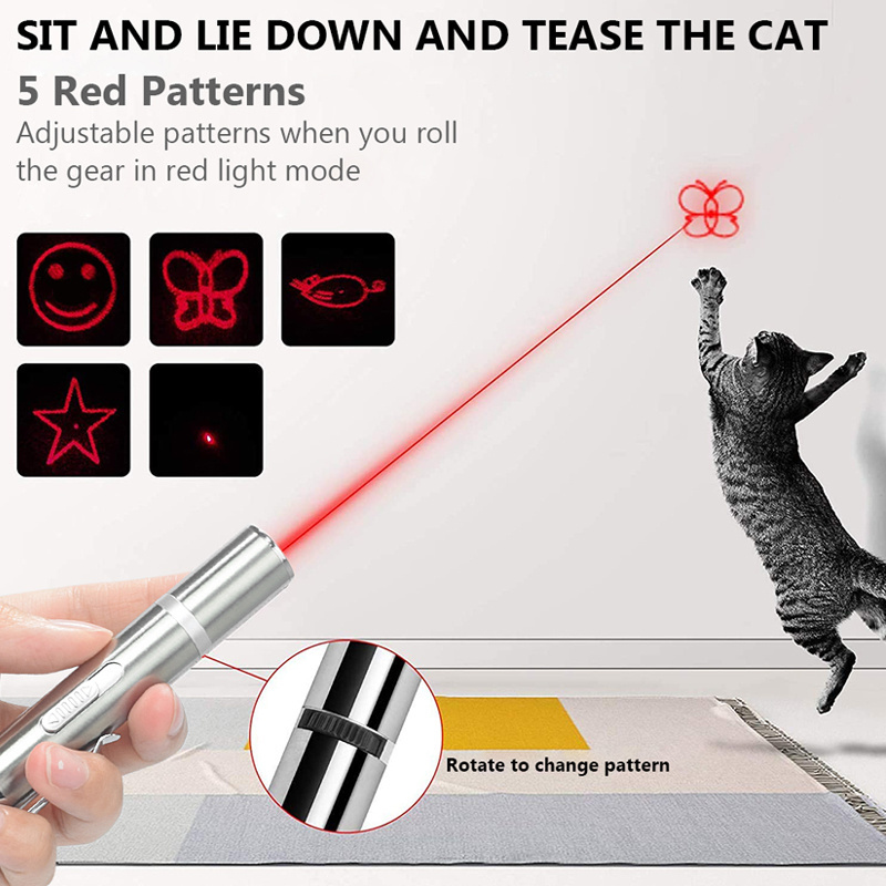 Eu Standard For Environmentally Friendly Hot Sale Vinyl Customized Toysusb Charge Laser Points Light Training Pet Cat Laser Mult