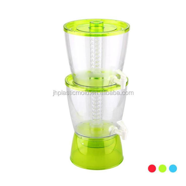 Large capacity Wholesale customized PLASTIC cold water jug  6.5l 13L  transparent juice tea pot with filter