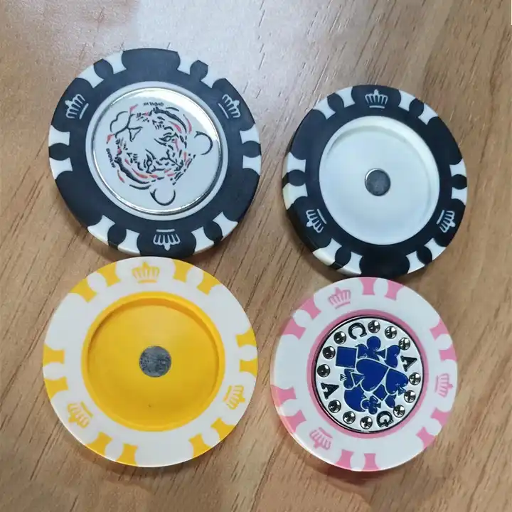 Monte Carlo Poker Chips Custom Made Factory Supplier Golf Poker Chips Casino Poker Chip Display