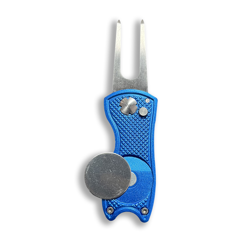 Custom Metal Belt Hanger Golf Divot Repair Tool With Magnet For Ball Marker