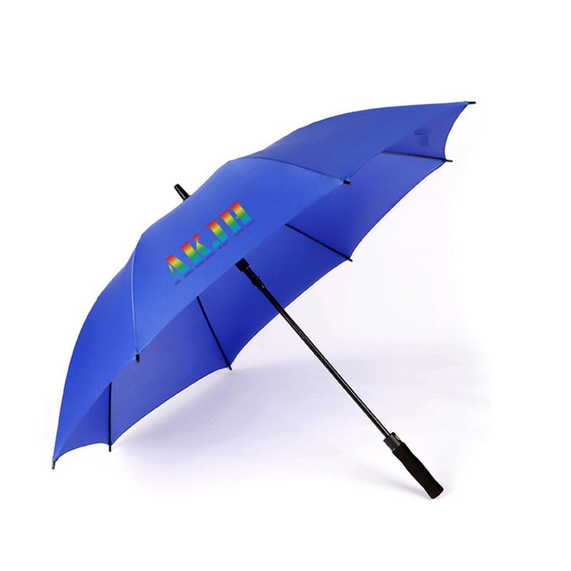 AKJH Custom Printed Promotional 27 inch Fiberglass Straight Golf Umbrella with Your Logo