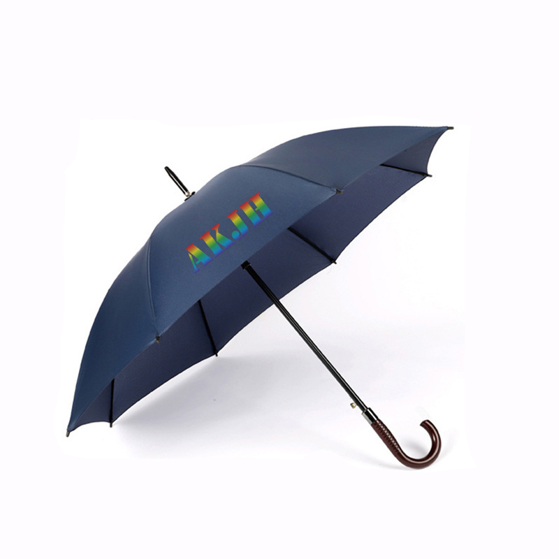 AKJH Custom Printed Promotional 27 inch Fiberglass Straight Golf Umbrella with Your Logo