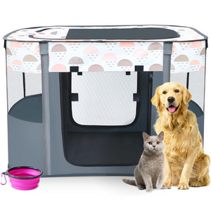 Hot pet outdoor shelter Breathable folding portable dog and cat carrier pet travel cage Waterproof pet tent bed