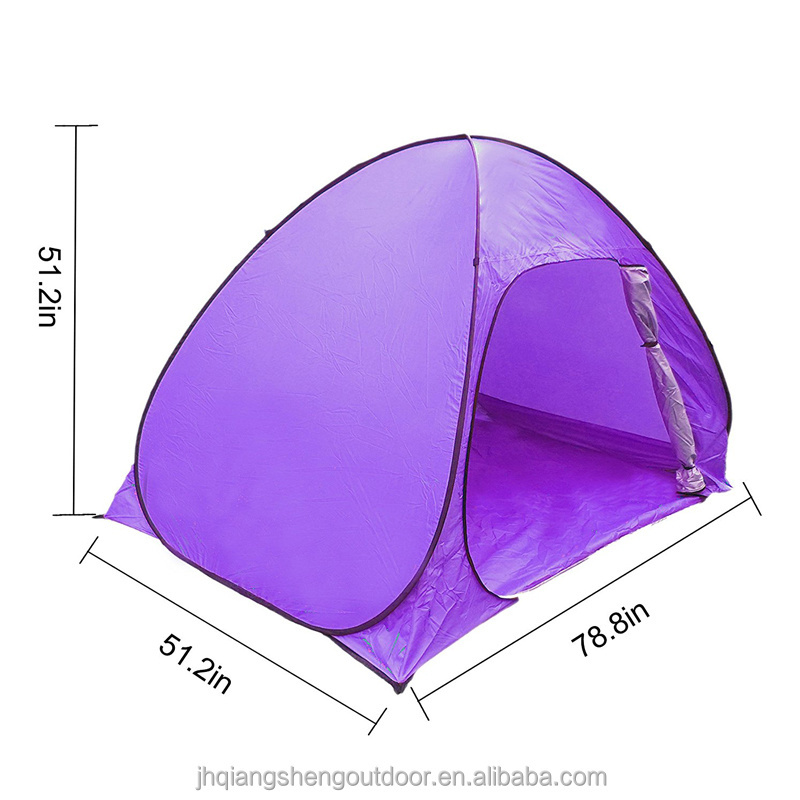 Purple Waterproof Sun Shade Camping Tent With UV Protectionb For Family Camping And Playing