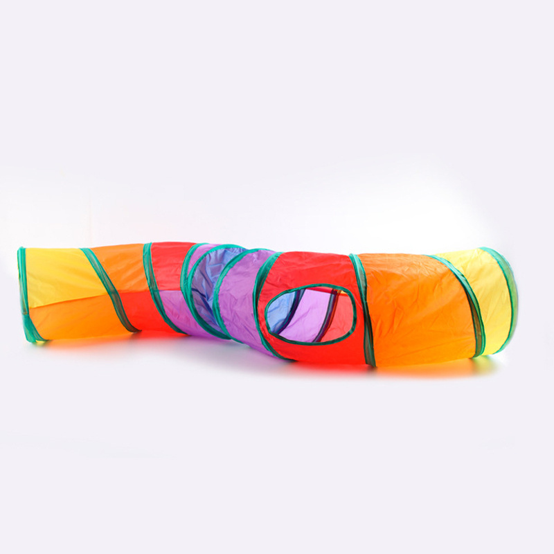 Pet products Folding Rainbow Cat Tunnel Set Channel Wholesale Cat Interactive Toys Tube Tunnel For Indoor Cats