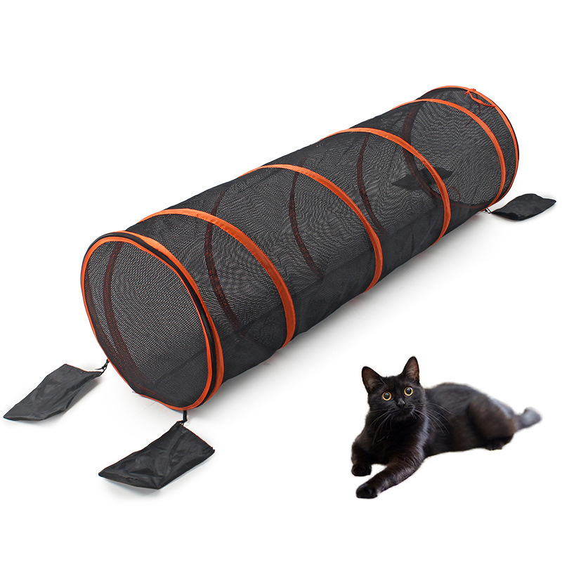 Large Indoor Foldable Soft Plush Cat Playing Tunnel Collapsible Pet Toy for Cats and Dogs