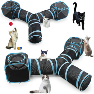 4-in-1 Outdoor Pop up Pet Tent Indoor Cats Outdoor Cat Enclosures and easy folding Cat Tunnels