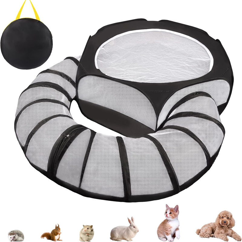 Interactive  Cat Tunnels Toys Collapsible Pop-up Pet Tube Hideaway Pet Tunnels Outdoor Pet Tent