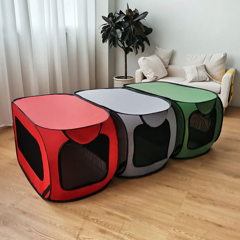 Best price pet dog crates playpen folding portable pet play pen soft fabric fence indoor/outdoor pet playpen