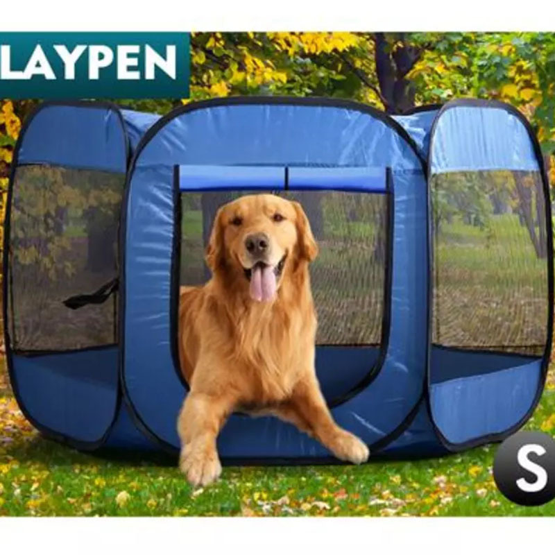 8 Panel Pet Dog Playpen Exercise Cage blue pet house tent rabbit toys pet cat pop up tent