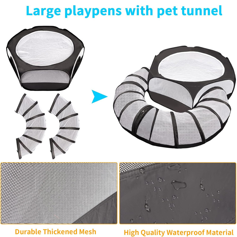 Interactive  Cat Tunnels Toys Collapsible Pop-up Pet Tube Hideaway Pet Tunnels Outdoor Pet Tent