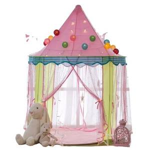 Large Girls Pink Princess Castle Playhouse Children Kids Outdoor Play Tent