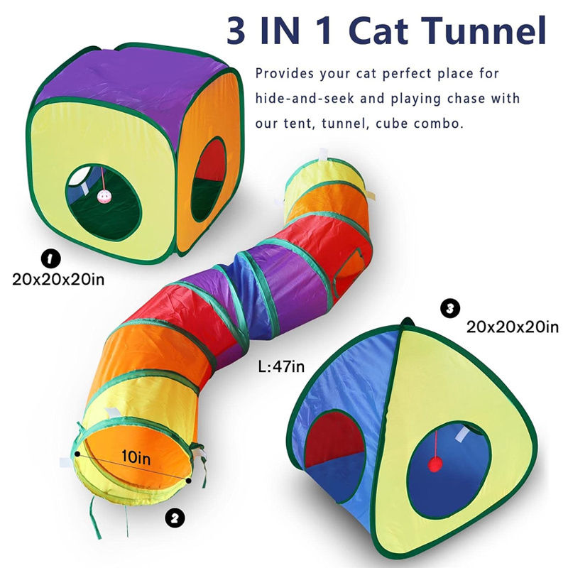 Hot sale Pet Cat tunnel collapsible tent nest Kitten Interactive Tunnel Tube Pet supplies