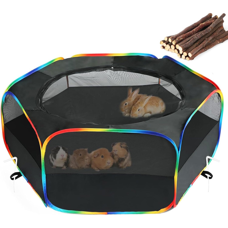 Pet hexagonal tent Kennel Outdoor cat bed Indoor pet delivery room Large size foldable pet tent