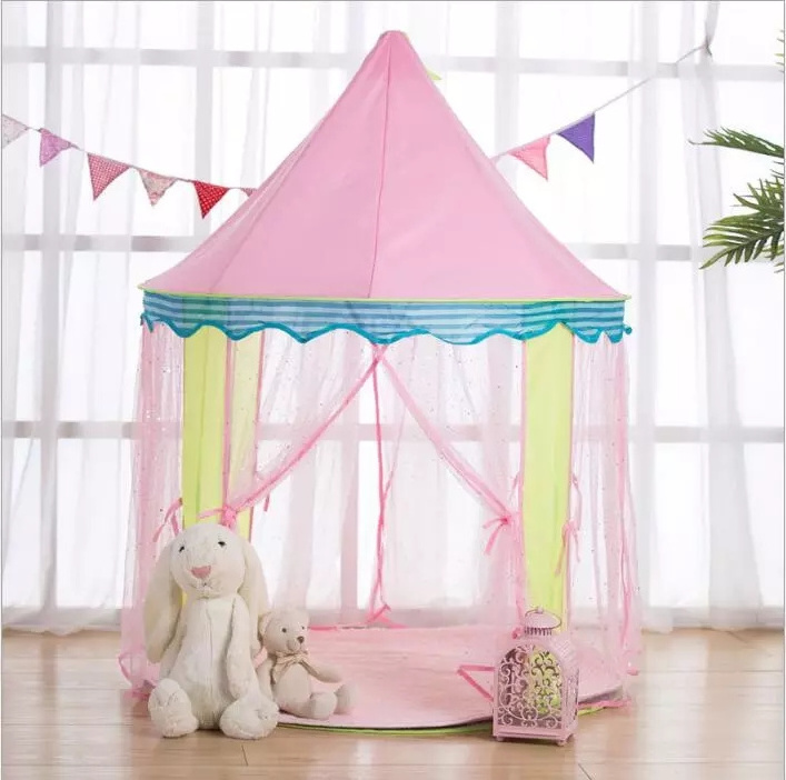 Large Girls Pink Princess Castle Playhouse Children Kids Outdoor Play Tent