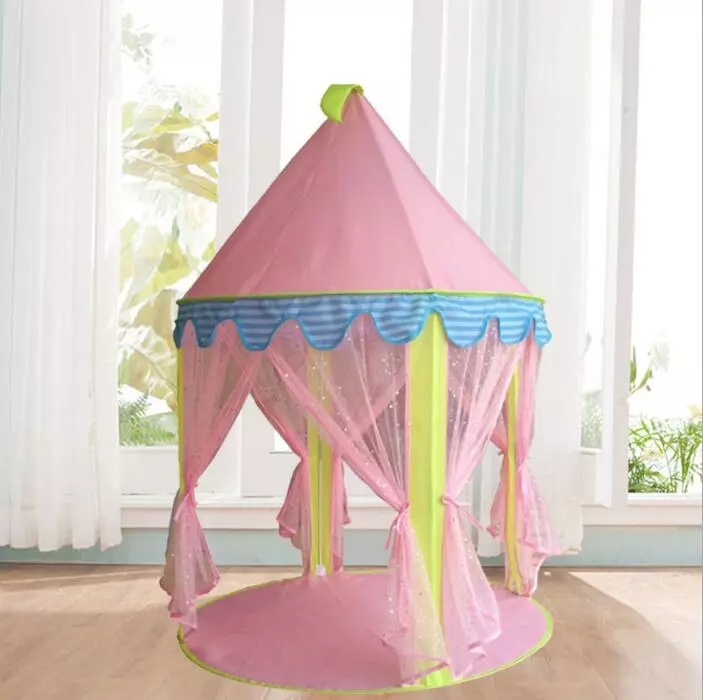 Large Girls Pink Princess Castle Playhouse Children Kids Outdoor Play Tent