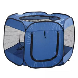 8 Panel Pet Dog Playpen Exercise Cage blue pet house tent rabbit toys pet cat pop up tent